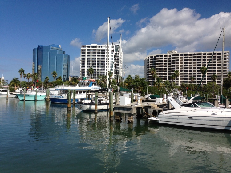 The marina in Sarasota, Florida provided the inspiration for the CW McCoy novels